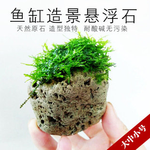 Realistic Aquarium Landscaping Suspended Stone Natural Pumice Landscaping Stone Fish Tank Avatar Suspended Water Feature