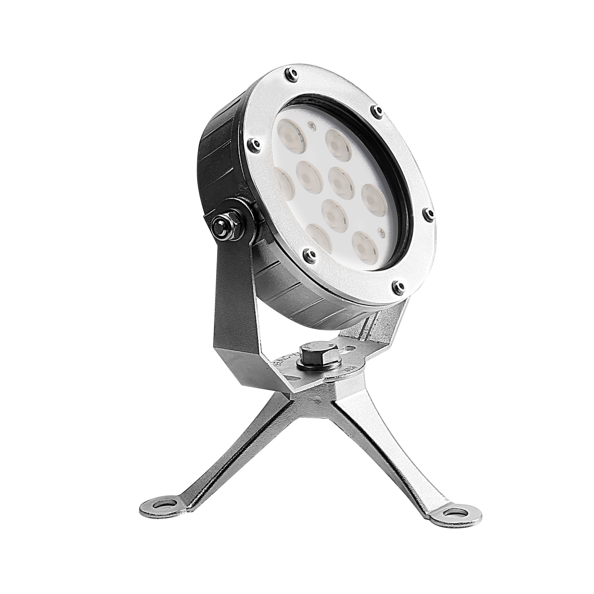 高功率 LED 水下投光灯 316 不锈钢一体成型 IP68 防水 24V 低压