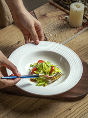 【9.9兩個！特惠草帽盤】 有格調的陶瓷西餐意面盤甜品盤菜盤湯盤