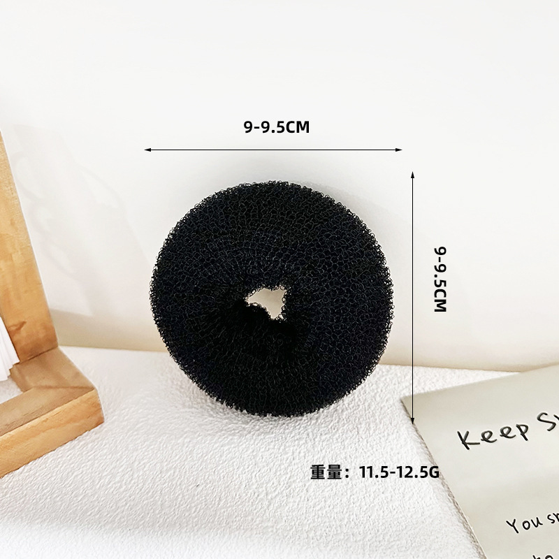 Platillo de rosquilla, mujer perezosa, lazo para el cabello con cabeza de bola esponjosa, artefacto para niños, tocado de capullo, accesorio para el cabello coreano
