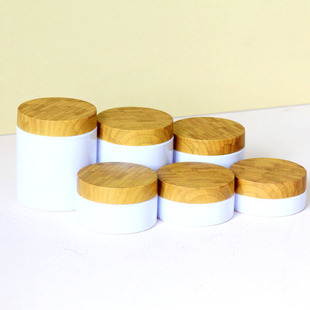 Bamboo Pattern Lid Pet Cream Jar Bamboo Pattern Lid Plastic Container Cream Dispensing Bottle/Skin Care Product Plastic Bottle
