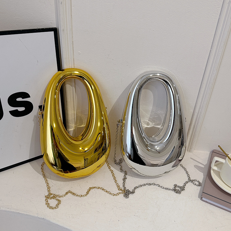 Simple y transparente bolso de hombro de estilo extranjero 2024 nuevo bolso de mujer de textura simple acrílico bolso de brazo portátil