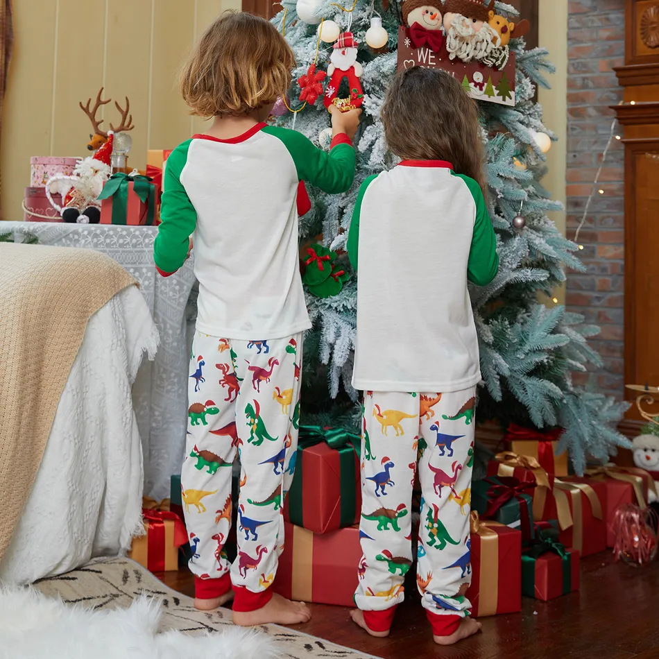 Cute Dinosaur Polyester Pants Sets Jogger Pants Blouse Family Matching Outfits display picture 2