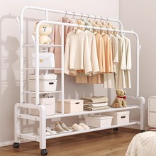 简易晾衣架落地卧室挂衣架室内阳台家用晒衣服架宿舍凉衣杆衣帽架