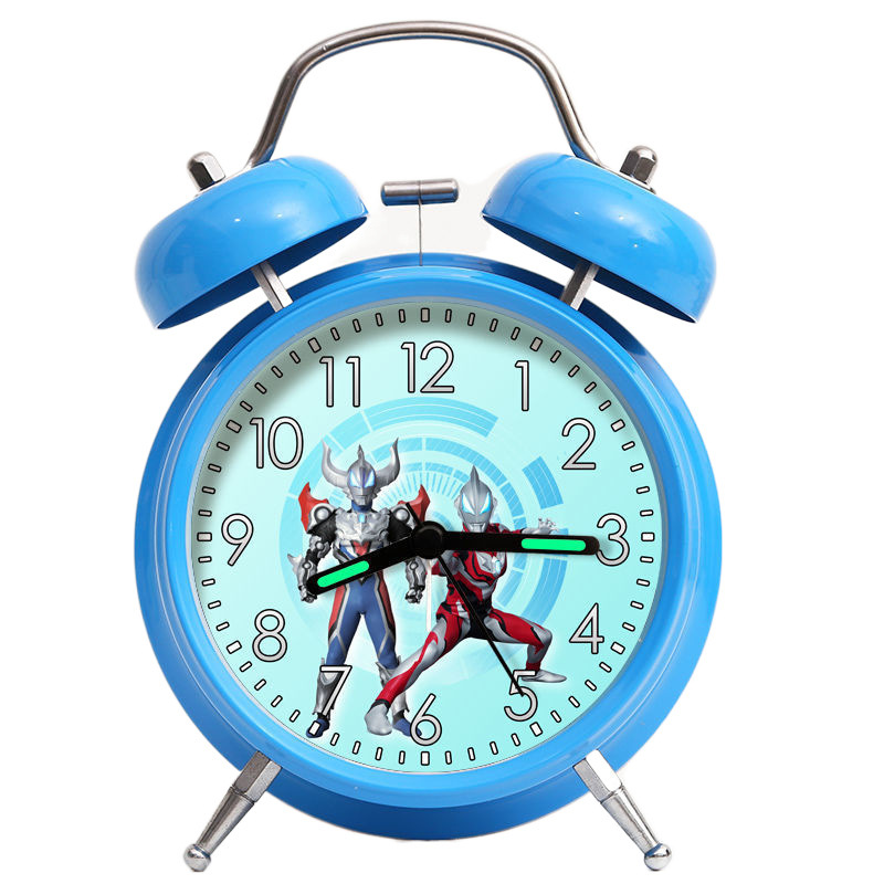 Despertador Arteito de despertar para estudiantes Niños Niños Nuevo Potente Despertar Luminoso Silencioso Ultraman Bell Home