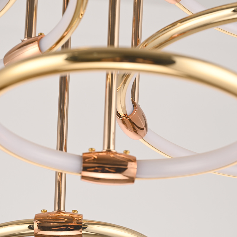 Luz posmoderna moda de lujo sala de estar comedor araña diseñador elegante personalidad creativa bar dormitorio lámparas redondas