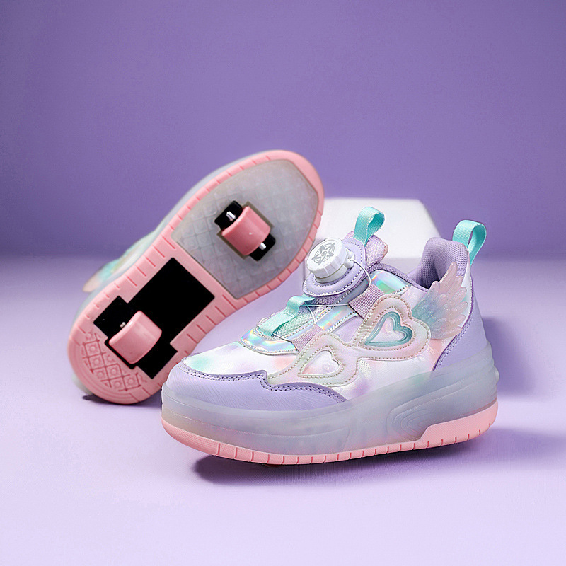 보라색 [가죽 웨지슈즈]