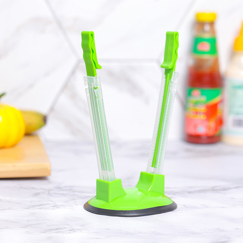 Cross-border practical artifact bag holder, kitchen household fresh-keeping bag support rack, foldable plastic storage rack