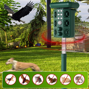 2025 Amazon cross-border new outdoor solar ultrasonic bird repellent mouse repellent courtyard night light