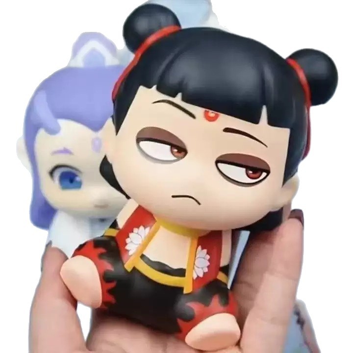 El niño demonio de Nezha, el mar genuino Q, jugar a descomprimir, pellizcar, pellizcar, película conmemorativa, adornos lindos alrededor de la manga.