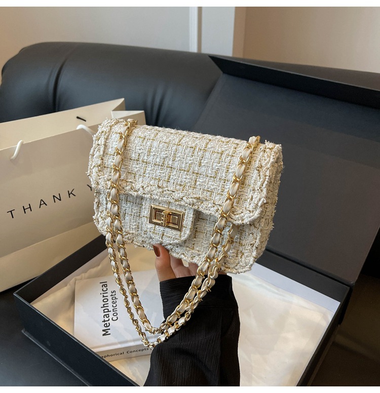 Borsa a tracolla donna con catena piccola borsa a spalla elegante_voghion.com