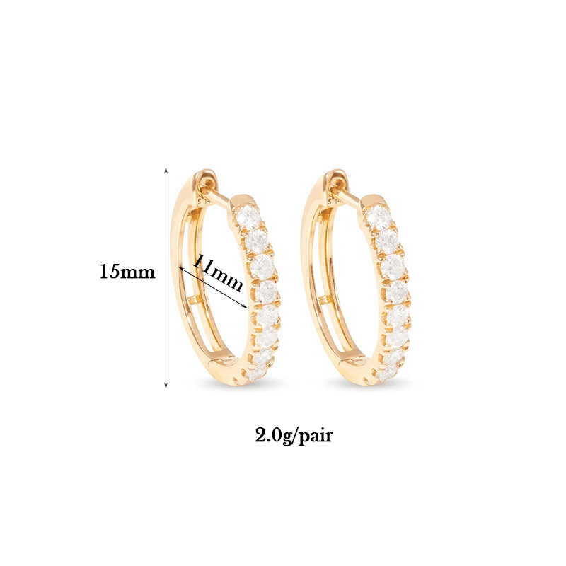 Hoop Earrings Classification 1 Pair Elegant Geometric Solid Color Copper Hoop Earrings