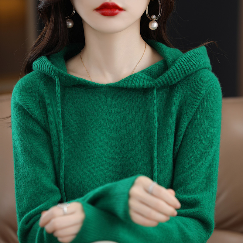 Autumn solid color sweatshirt, base hoody, body-friendly knitted hoodie, sweater, shirt 4