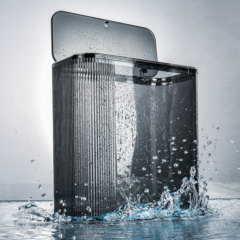 Trash Can Toilet Toilet Toilet Press-type Household Living Room Light Luxury Kitchen Narrow Paper Basket with Lid