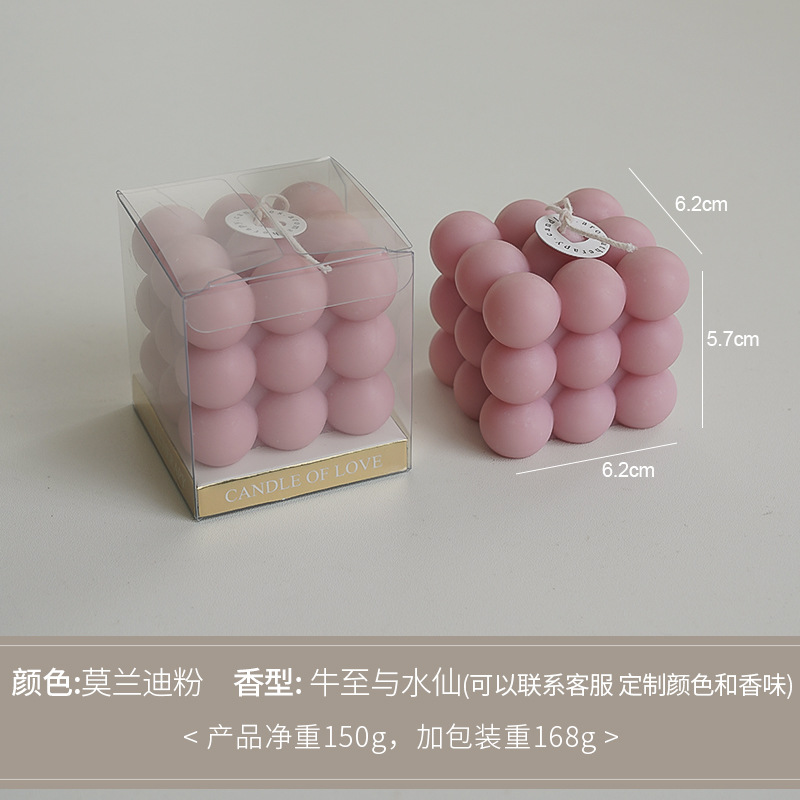 Cubo de Rubik Vela Regalos de mano Ambiente creativo transfronterizo Adornos hechos a mano Regalos de cumpleaños Personalización de velas aromáticas