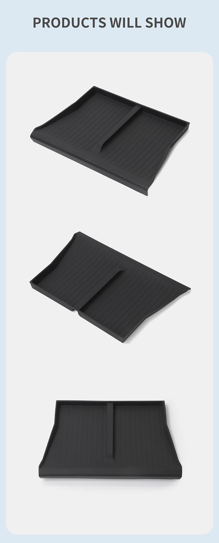 Suitable for Tesla Cybertruck Central Control Silicone Wireless Charging Anti-Slip Mat Car Water Cup Car Decoration Accessories