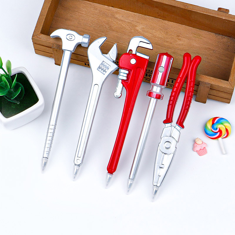 New and Unique Artificial Hardware Tools Shaped Screwdriver Pliers Wrench Ballpoint Pen Creative Student Stationery Writing Pen