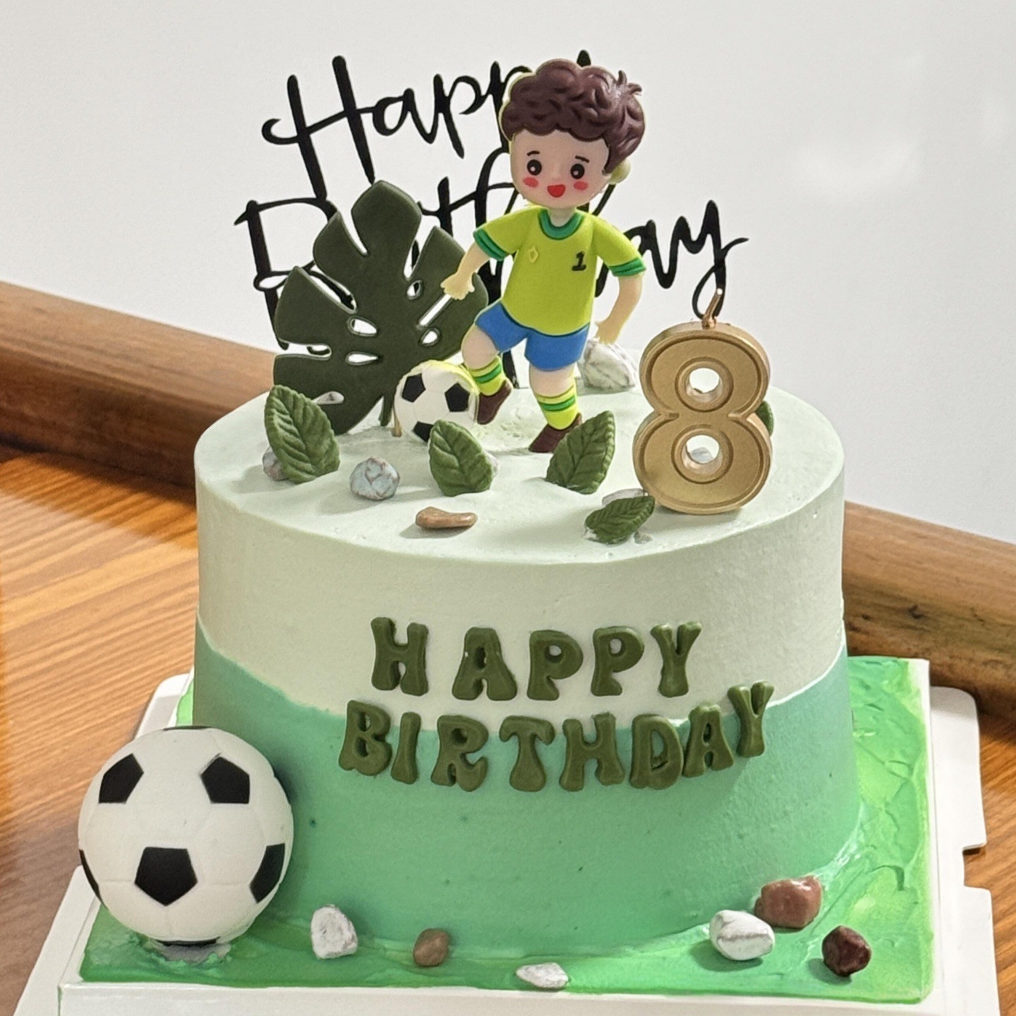 Equipo de fútbol infantil decoración de pastel de fútbol chico de fútbol marco de puertas para niños de cumpleaños panadería vestido accesorios