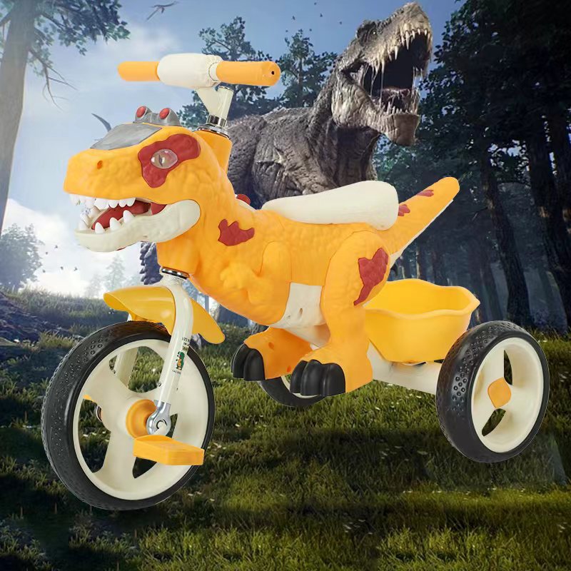 Bicicleta de Equilibrio/Bici sin Pedales de Dinosaurio, para Niños 2-8 Años