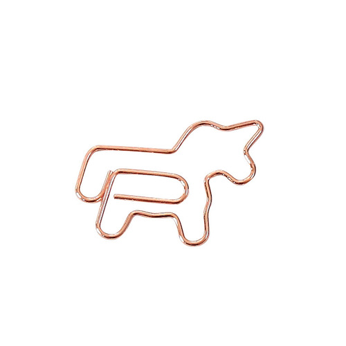 Creative boxed animal shaped paper clips, cartoon metal paper clips, colorful special-shaped golden paper clips wholesale