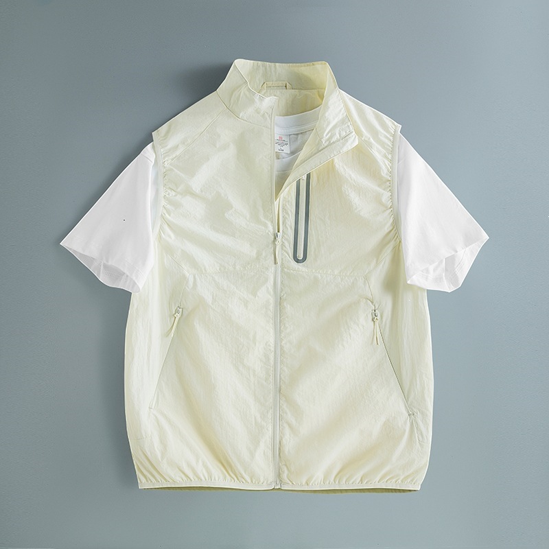 2026 New Model Men's Simple Basic Vest, Ice Silk Fashion Outdoor Versatile Vest CS9001