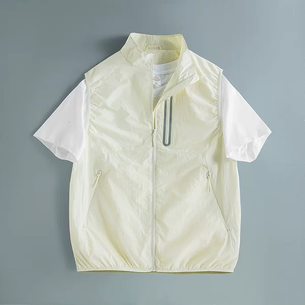 2026 New Model Men's Simple Basic Vest, Ice Silk Fashion Outdoor Versatile Vest CS9001