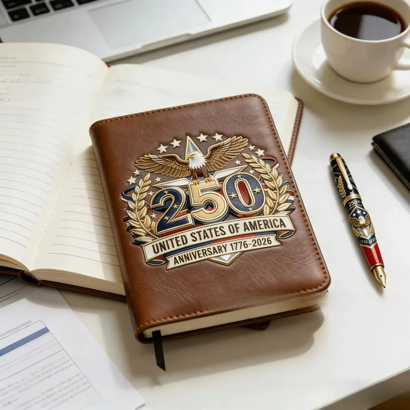 [跨境 250th U.S. Anniversary Pen & Notebook Set 250周年笔记本]