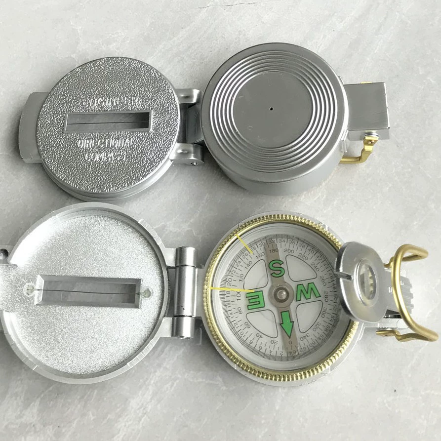 DC45-1 золотой масляный флип-пластиковый компас, уличные аксессуары, американский складной компас, подарочный компас