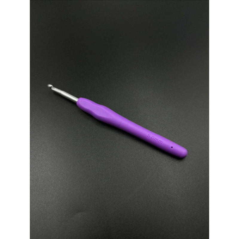 Juego de Agujas de Ganchillo de Aluminio con Mango de Plástico para Tejer Suéteres