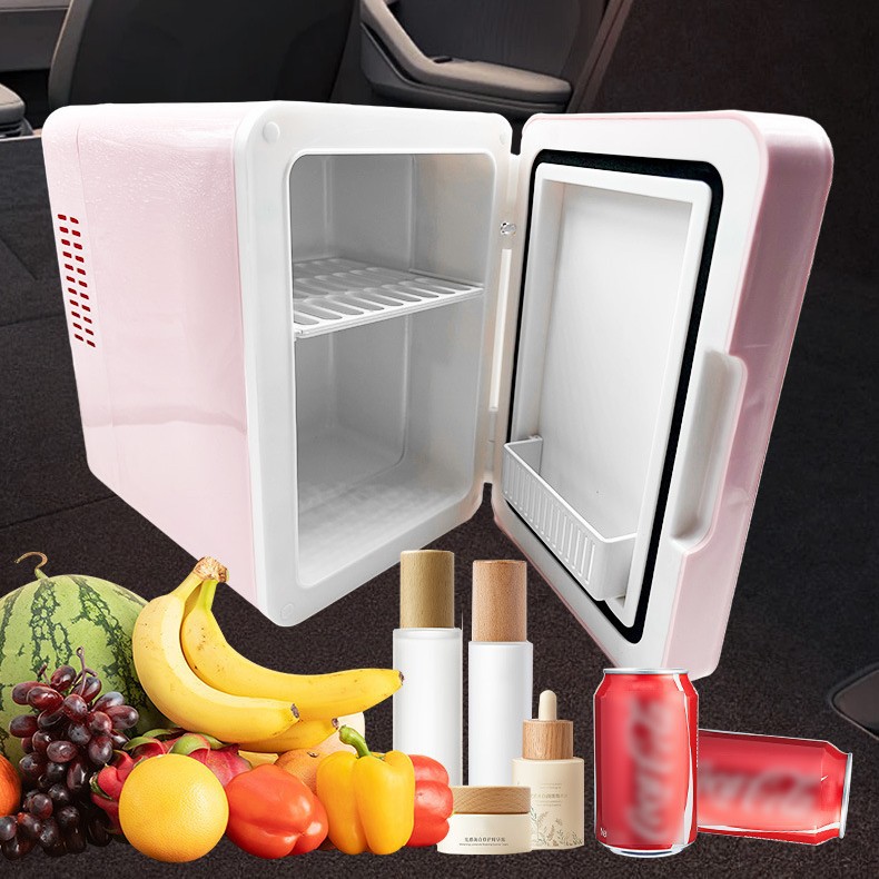 Foshan Wholesale Mini Refrigerator Ready-Made Dormitory Skin Care Products and Beverages Convenient Mini Small Refrigerator with Lighted Makeup Mirror