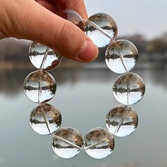 水晶极光~收藏毕业级天然10A白水晶手串净体手链男女款礼物