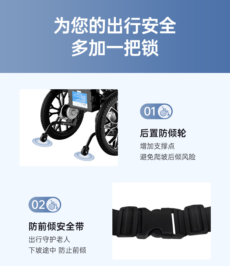 Zhenbang Electric Wheelchair Folding Lightweight Intelligent Automatic Disabled Elderly Special Four-wheel Wholesale