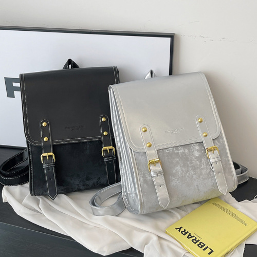 Korean style ins vintage style backpack for women campus forest style retro versatile large capacity student school bag computer backpack