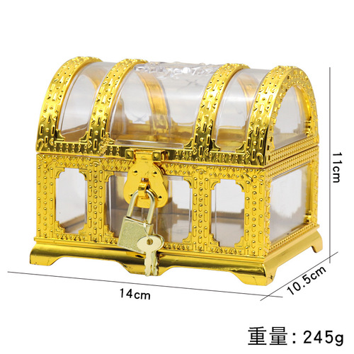 Amazon Hot Selling Pirate Treasure Hunting Box Children's Treasure Box Retro Plastic Large Treasure Box Toy Manufacturer