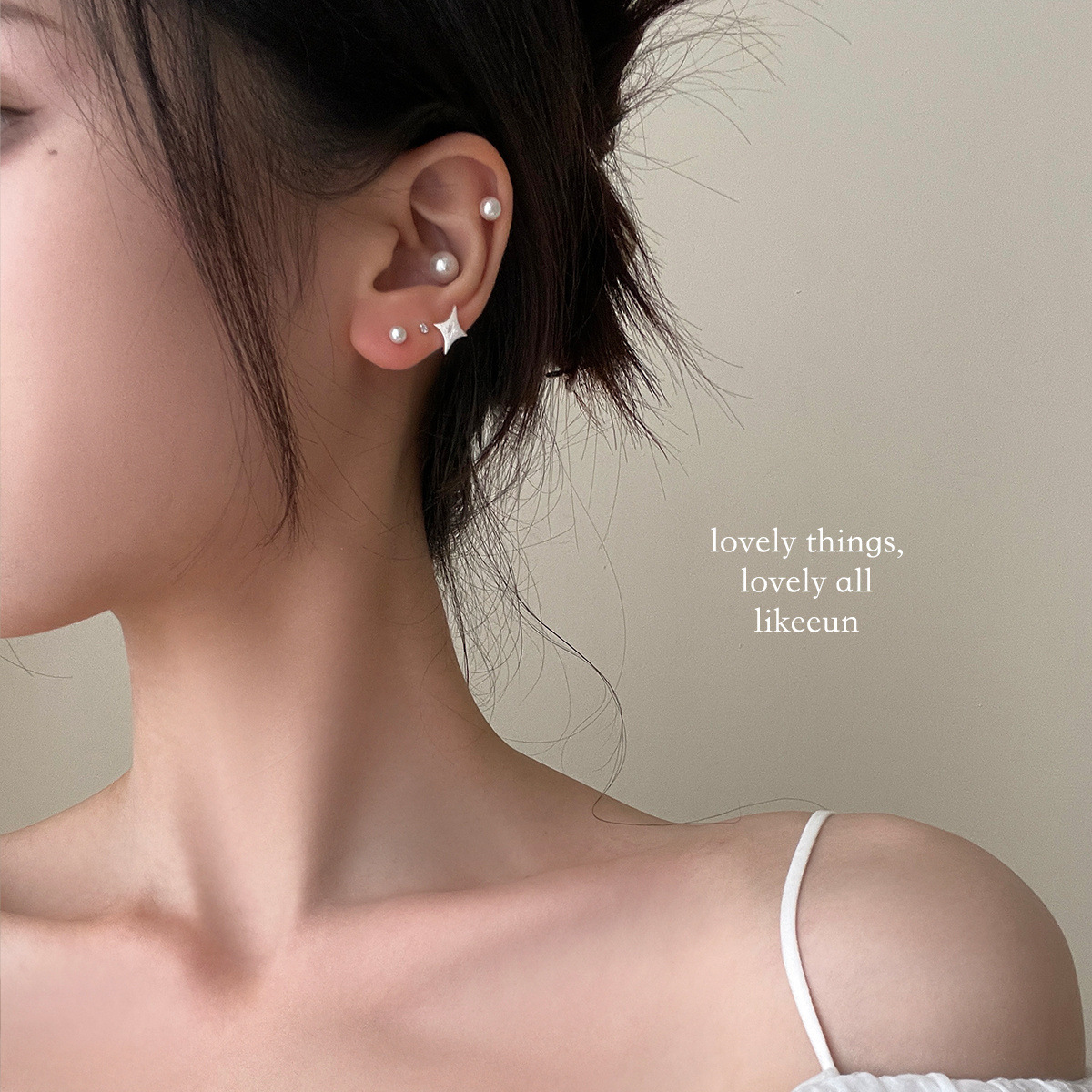 Delicate and Sweet Pearl Earrings for Women, Light Luxury High-End Feel, Ear-Hole Nourishing Medical Titanium Steel Ear Bone Pins, Summer New Arrival