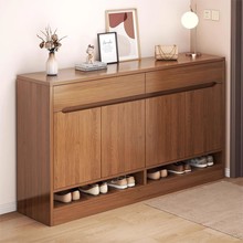 新中式鞋柜家用门口靠墙多层玄关柜大容量阳台收纳柜客厅进门鞋架