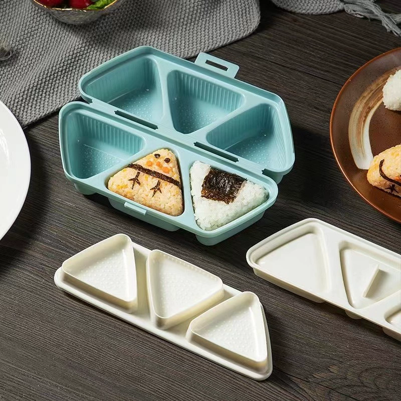 创意三角饭团磨具日式6格饭团盒饭磨具宝宝吃饭便当盒折叠便携