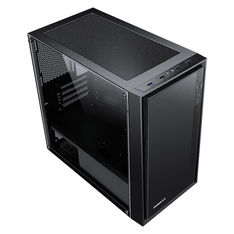 适用先马(SAMA) 平头哥M2 电脑机箱台式机matx机箱玻璃侧透黑色