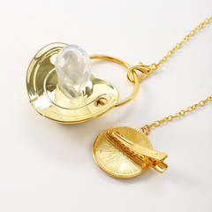 Export Trade Point Drilled Pacifier Letter Style Diamond Encrusted Baby Pacifier Set + Chain Food Grade Milk 