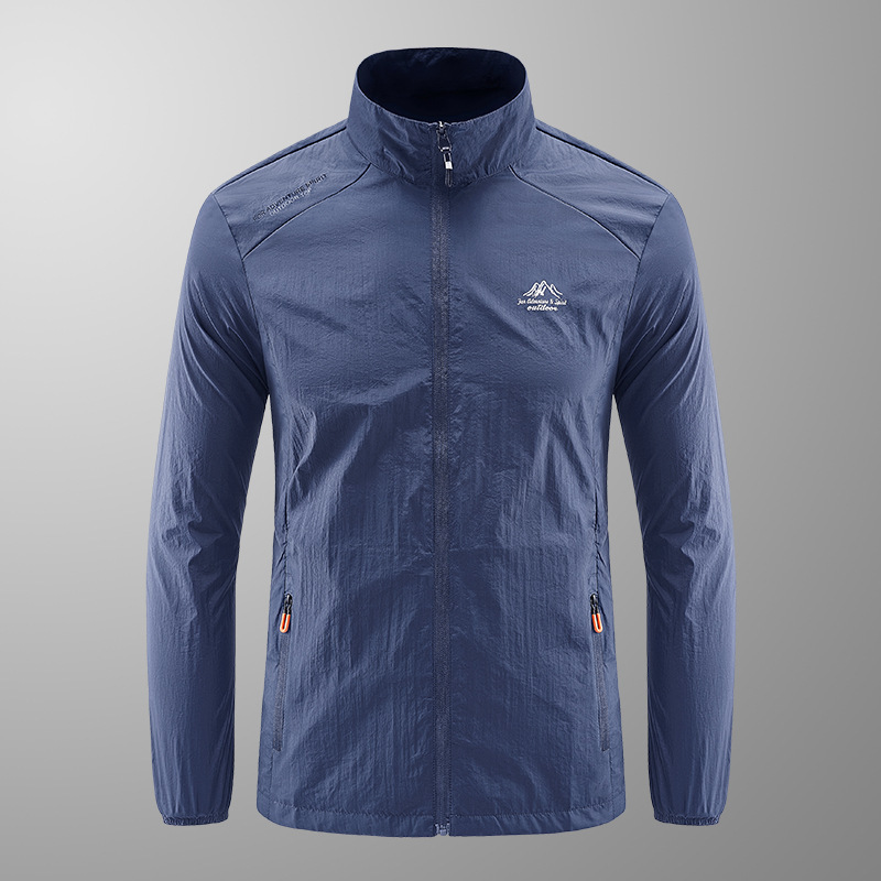 Verano nuevo chaqueta de protección solar hombre ultra delgada permeable hielo chaqueta de piel al aire libre impermeable a prueba de UV ropa de pesca de tamaño grande