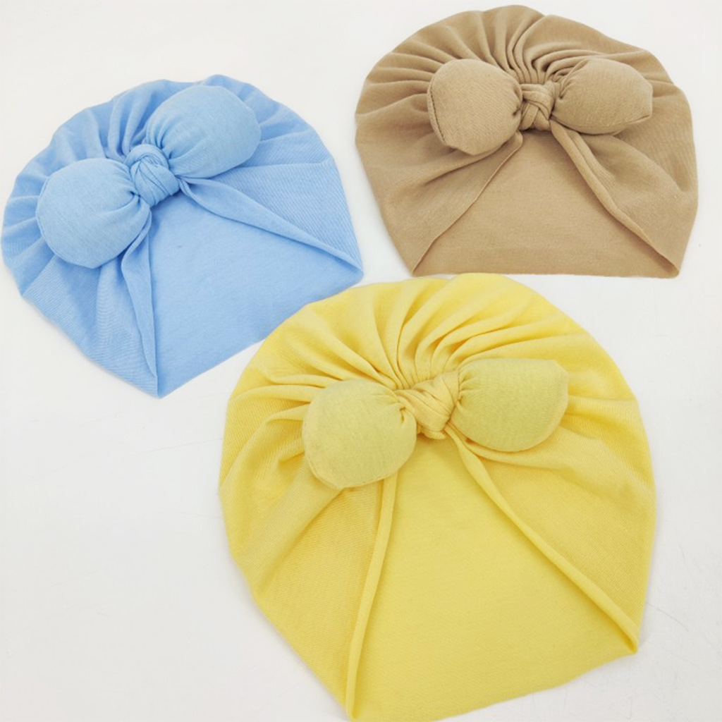 Children Unisex Fashion Solid Color Bow Knot Wool Cap display picture 3