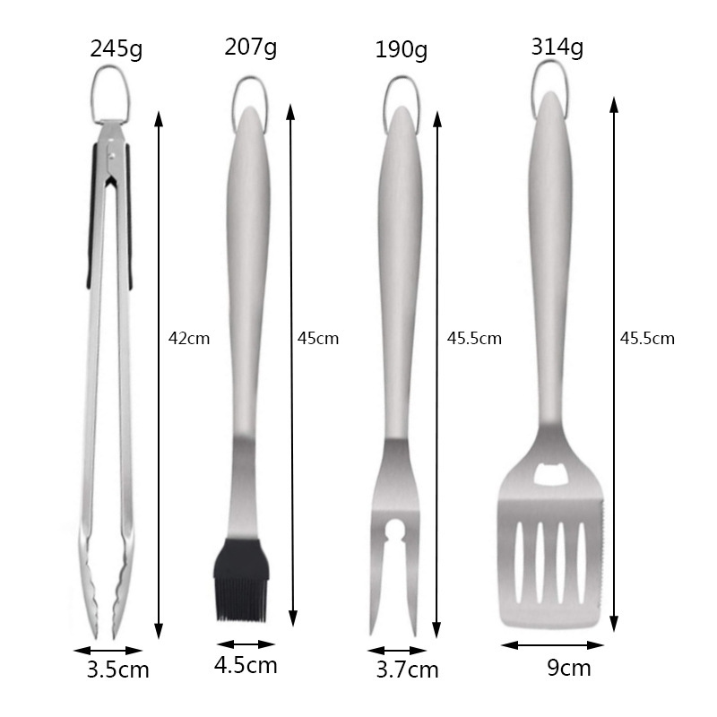現物卸売り家庭用屋外bbq携帯バーベキューセット工具セットステンレス焼き具4セット|undefined