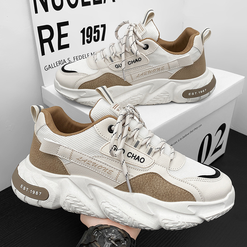 Pánské nové letní prodyšné síťované sportovní a ležérní běžecké boty Little White Dad Trendy boty z roku 2024_voghion.com