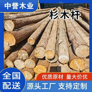 杉木杆绿化支撑杆园林杉木棍树木小区道路支撑杆防寒架可削尖
