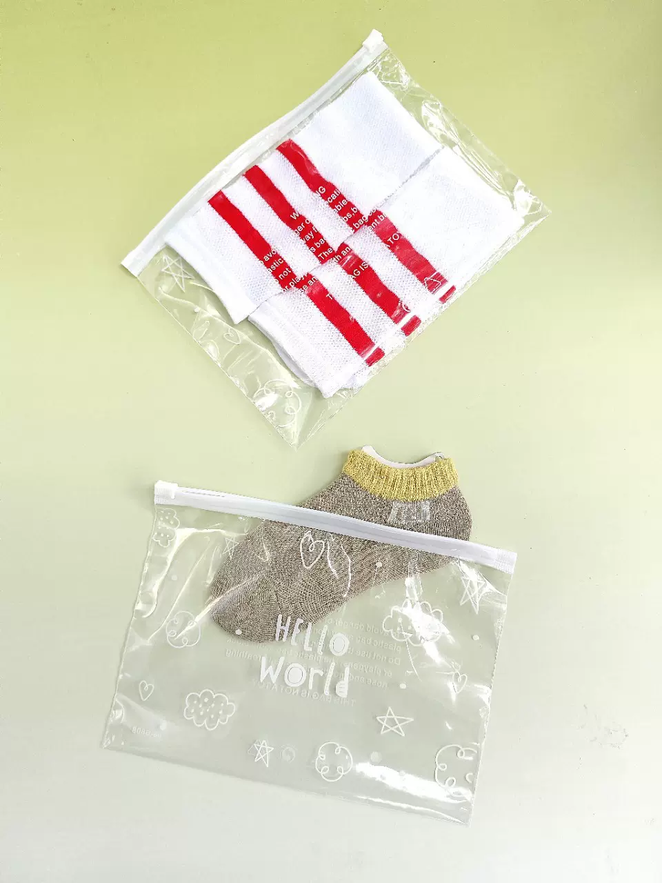 98包装 高透PE儿童袜子透明拉链袋 内裤包装袋通用包装软袋子