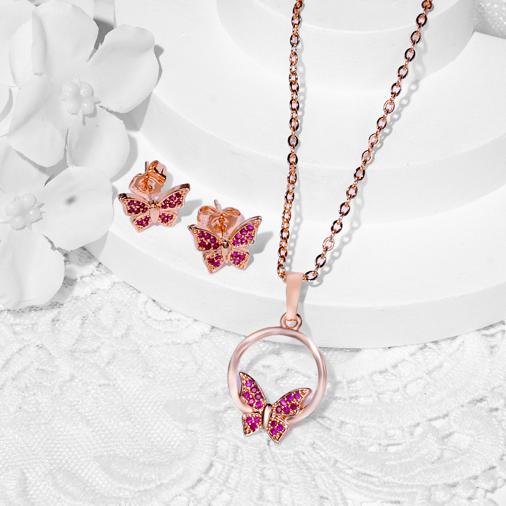 Nuevas opciones transfronterizas de diseño de moda de cobre de zinc pendientes de piedra collar conjunto de joyas pendientes de joyas de mujer