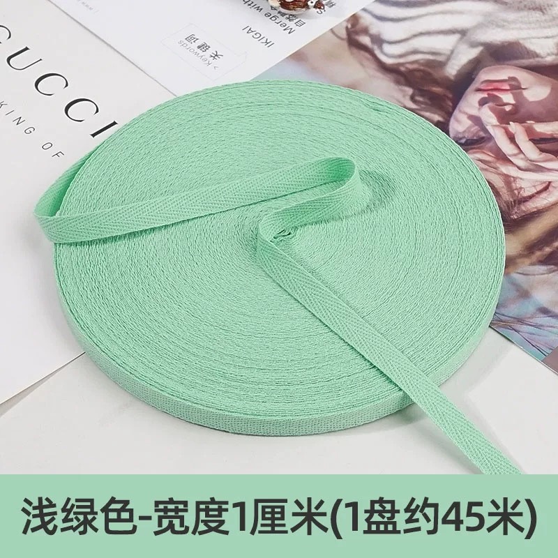 1cm de color algodón herringbone banda de borde de ropa textil casera banda de borde rodante banda de borde de cuello trasero chaqueta cuello prensado banda de borde