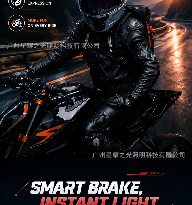 Cross-border motorcycle and bicycle helmet LED devil's eye warning light, night riding devil's eye decorative ambient light