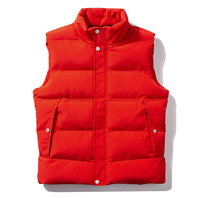 Chaleco de comercio exterior transfronterizo para hombres otoño y invierno 2024 nuevo estilo coreano abrigo de cuello vertical abrazadera de algodón de pluma gruesa hombro caliente