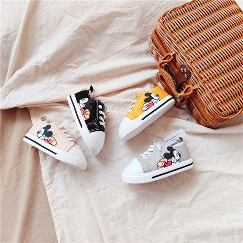 Island International Trade: Sidie Cartoon Kids' Canvas Shoes, Slip-On Lazy Style, Toddler Learning-to-Walk Sneakers—Unisex Design